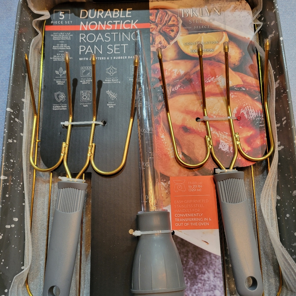 BKLYN STEEL CO Nonstick Roasting Pan Set